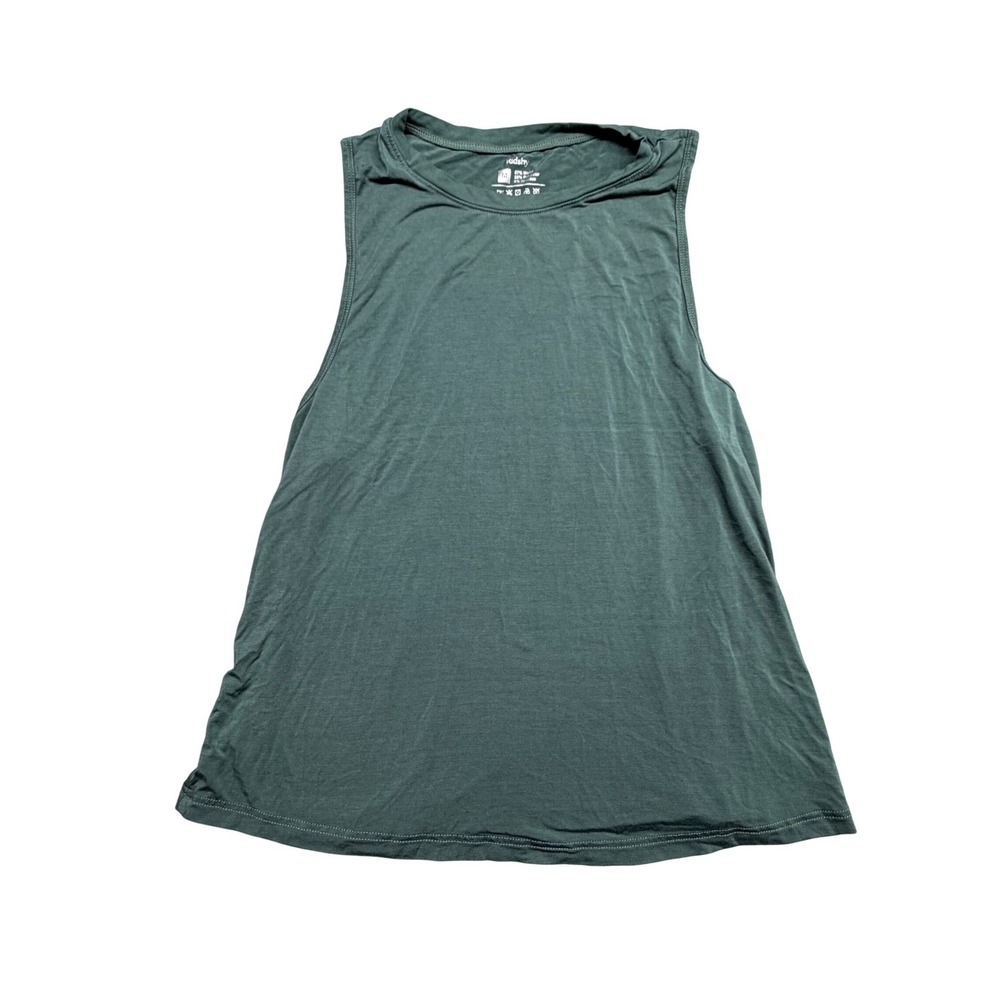 Ridshy Womens Forest Green Modal Blend Muscle Tank Top Size Medium Sleeveless